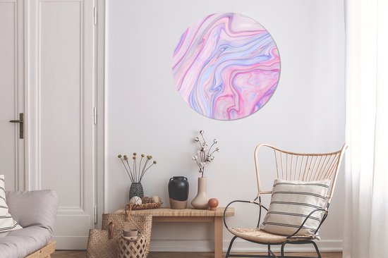 Wall Circle - Wall Circle Indoor - Marbre - Couleurs - Pastel - ⌀ 90 cm - Décoration murale - Peintures Ronds