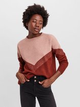 VERO MODA  Gingoblock LSN O-Neck Blouse ROOD XL