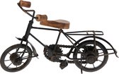 Deco fiets ijzer - Antiek zwart - 29x10x17cm