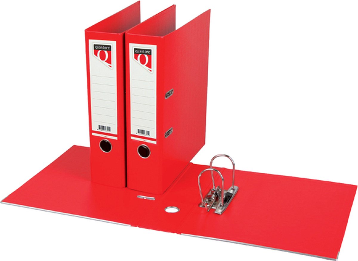 Ordner Quantore - A4 - 80mm breed - PP kunststof - rood