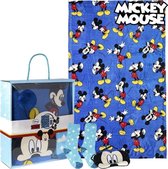 Disney Cadeauset Mickey Mouse Junior Fleece Blauw 3-delig