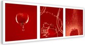 Trend24 - Canvas Schilderij - Tomato Craze - Schilderijen - Voedsel - 150x50x2 cm - Rood