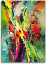 Trend24 - Canvas Schilderij - Dans Van Kleuren - Schilderijen - Abstract - 40x60x2 cm - Meerkleurig