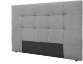 Hoofdbord 185 x 120 cm - Stof muisgrijs - Voor 140/160 of 180 bedden - HERA