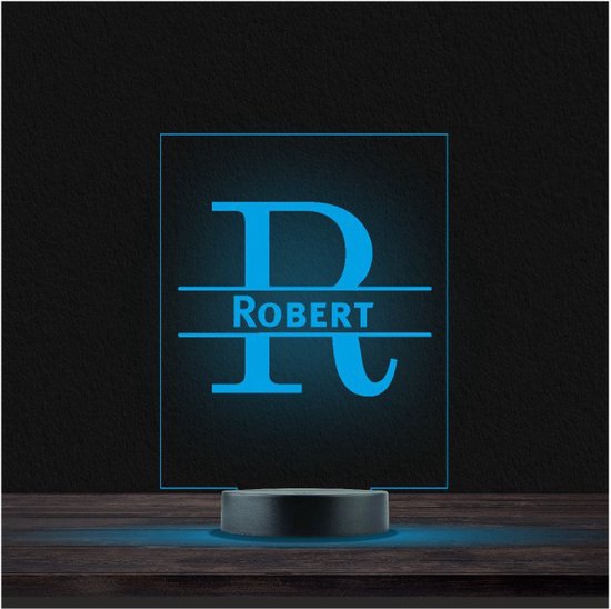 Led Lamp Met Naam - RGB 7 Kleuren - Robert