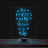 Led Lamp Met Gravering - RGB 7 Kleuren - Best Friends For Life