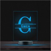 Led Lamp Met Naam - RGB 7 Kleuren - Gwen