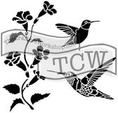 The Crafter's Workshop Stencil - Hummingbirds - 15.2x15.2cm