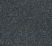 RETRO BEHANG | Grafisch - zwart metallic - A.S. Création Titanium 3