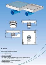 van den Berg rvs tegelput met ingebouwde afvoer 20x20cm 820196
