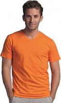 Heren t-shirt met v-hals S rood