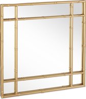 Relaxdays Wandspiegel goud - hangspiegel woonkamer - muurspiegel slaapkamer - vierkant