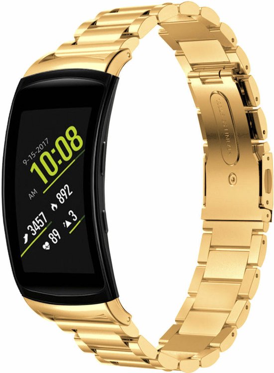 Bracelet en Acier pour Samsung Gear Fit 2 / Gear Fit 2 Pro - Doré | bol