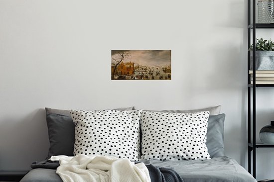 Stickers Stickers muraux - Paysage de glace - Peinture d'Hendrick Avercamp - 30x20 cm - Film adhésif