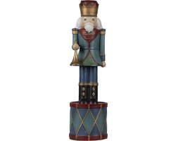 Foto: Clayre eef kerstfiguur notenkraker 26 cm groen blauw kunststof kerstgroep