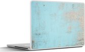 Laptop sticker - 14 inch - Blauw geverfd hout met een bijzondere structuur - 32x5x23x5cm - Laptopstickers - Laptop skin - Cover