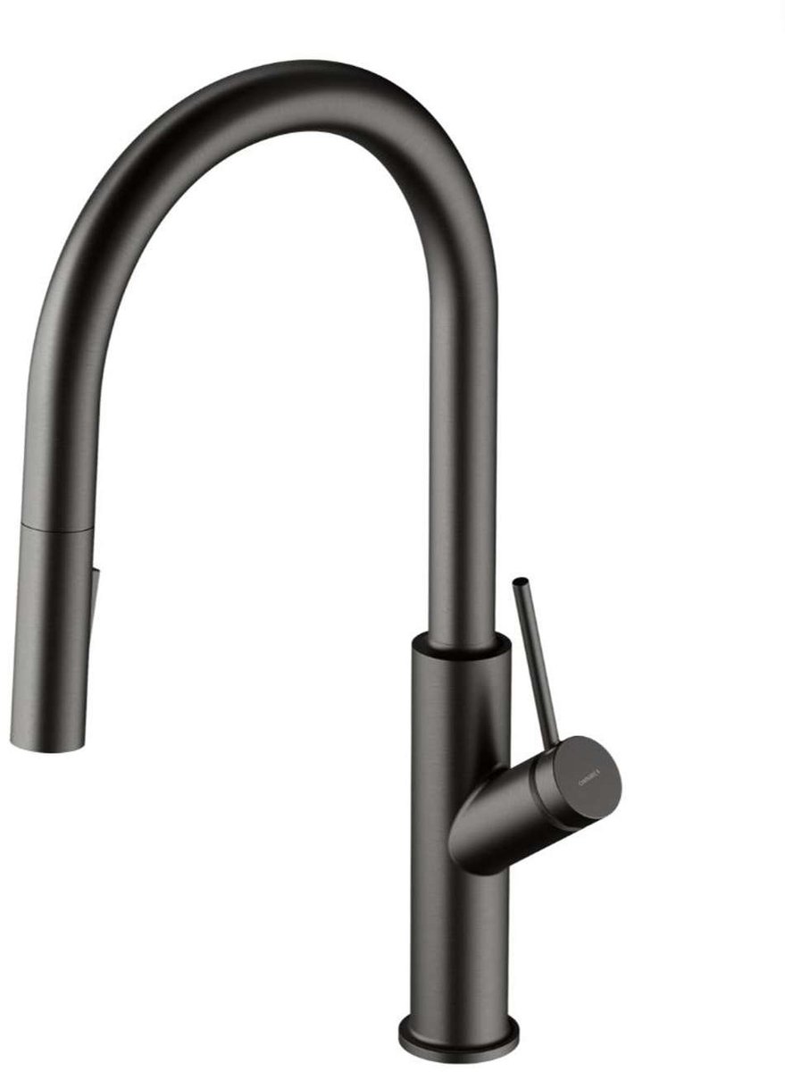 OMNIRES Bend - Keukenkraan met uittrekbare vuistdouche, grafiet BE6455GR