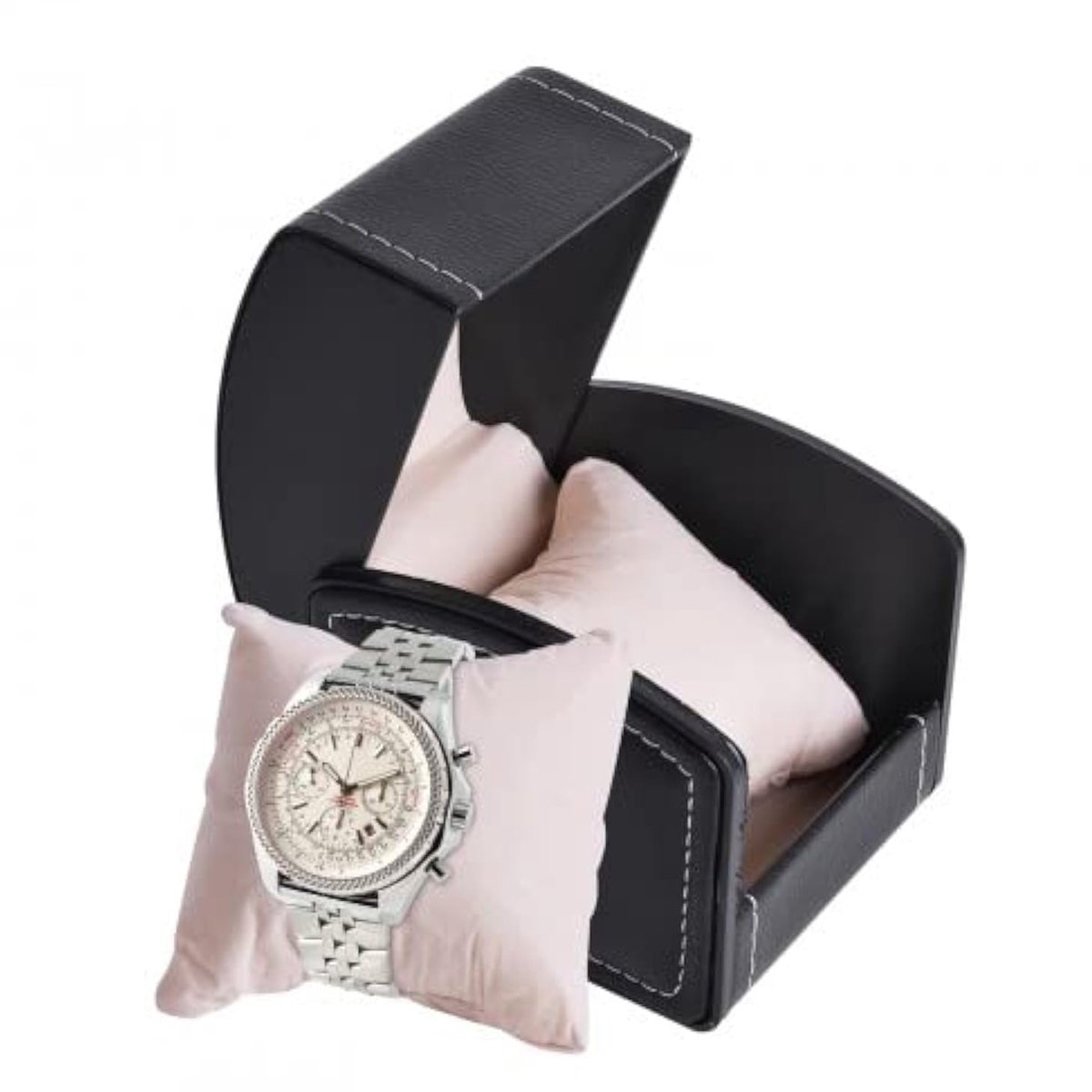 Vesaneae horlogebox, horlogekast, premium horlogebox met uitneembare horlogekussentjes, horlogeopbergruimte, horlogekast voor heren, zwarte horlogekast, sieradendoos, organizer voor horloges, horlogebox