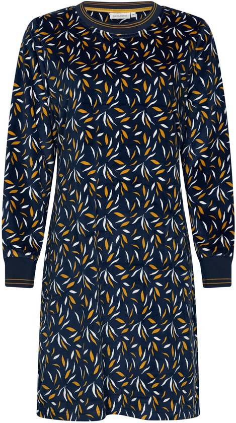 Pastunette - Moonlite - Nachthemd - Velours Fleece - Blauw - Maat 40