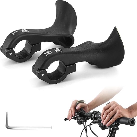 Guidon De Repose-Pouce Vélo 2 Pièces - Embouts Carbone Repose-Pouce VTT Et Route - Poignées Supplémentaires