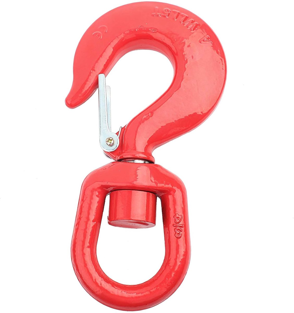 Drop forged crane hook 5T, alloy steel swivel eye lift, rotating hook, for factory lifting, construction engineering, etc
