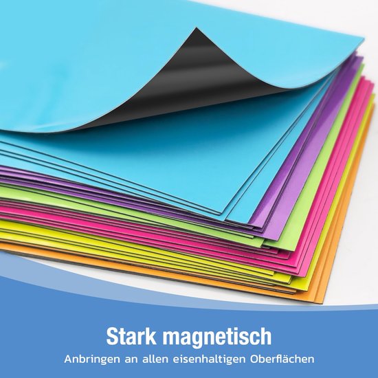 HOMiDEK Magneetstrips beschrijfbaar, 30 stuks magneetborden om te beschrijven, beschrijfbare magneten voor magneetbord, whiteboard, koelkast, 127 x 75 mm