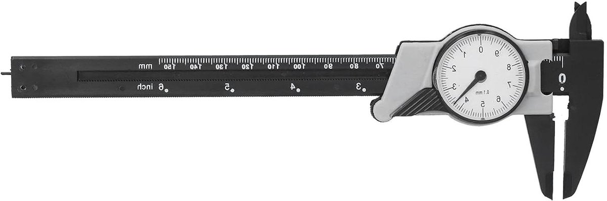 Hoge Precisie Draagbare ABS Remklauw 0-150mm - Shockbestendig - Kunststof Vernier Remklauw met Schaalverdeling