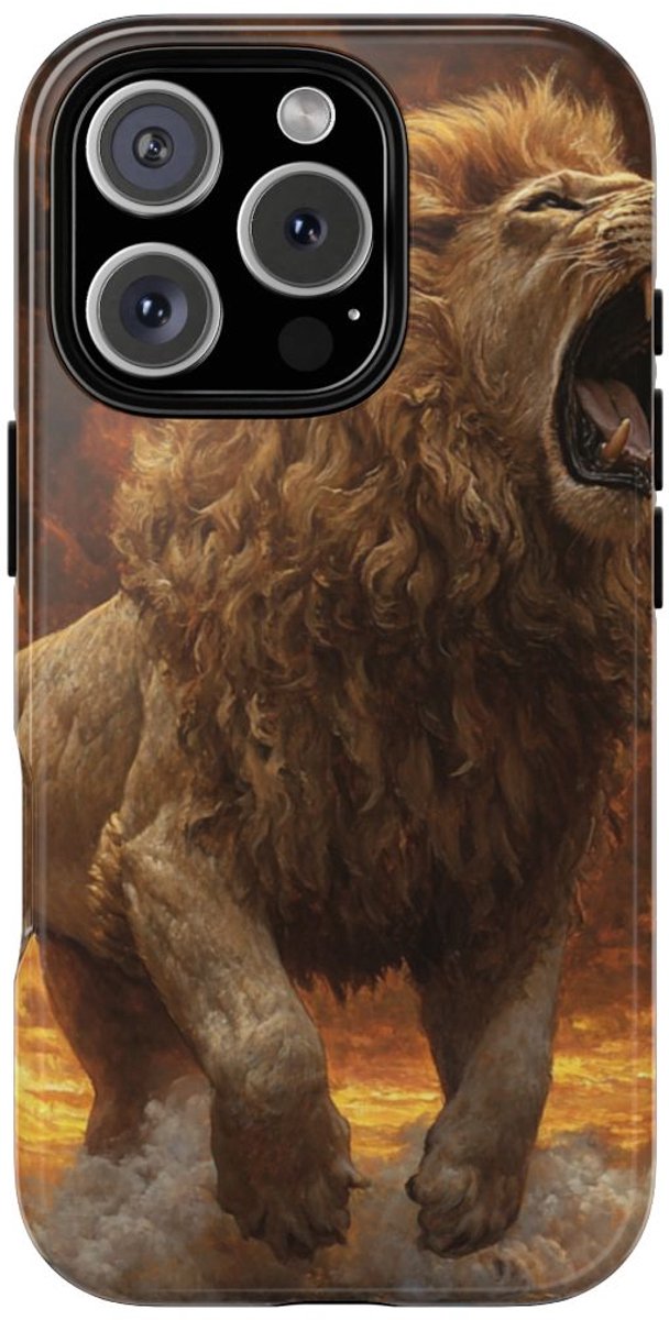 Schilderachtige Brullende Leeuw – Telefoonhoesje Geschikt voor iPhone 16 Pro