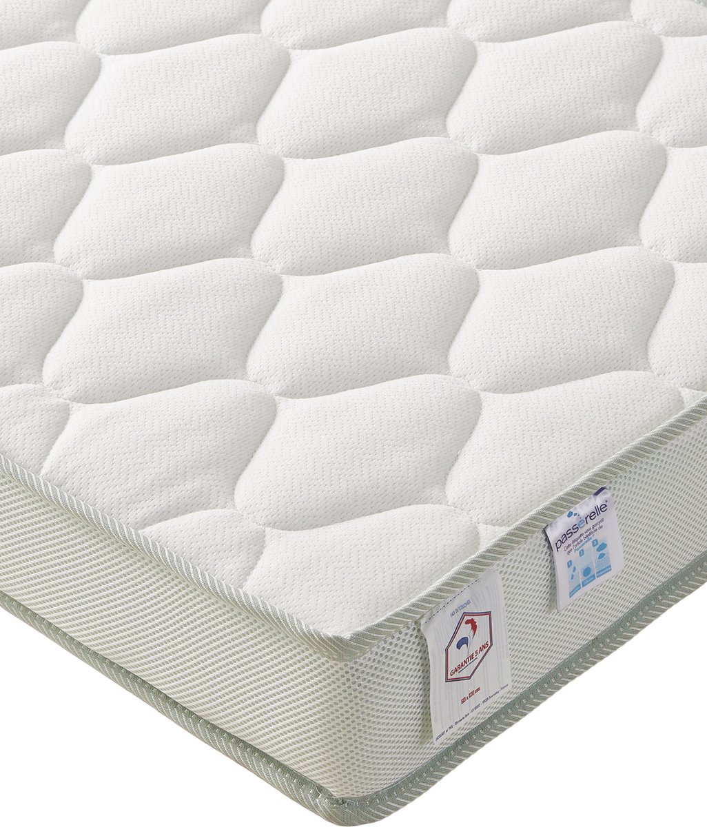 vertbaudet Thermoregulerend babymatras van gerecycled schuim wit