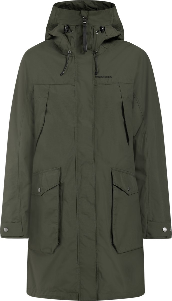 Didriksons THELMA WNS PARKA 10 Dames Outdoorjas Deep Groen