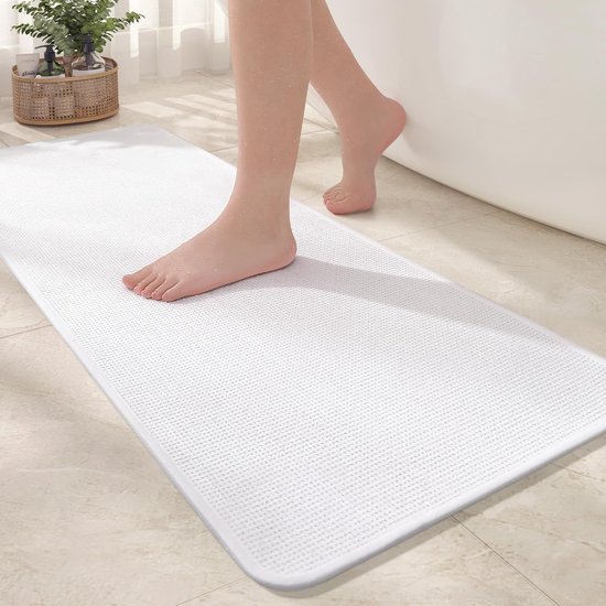 Bonny Home Antislip badmat, antraciet, 80 x 150 cm, pluche badmat, zachte bad- en douchemat, machinewasbaar, sneldrogend, badmat, relax