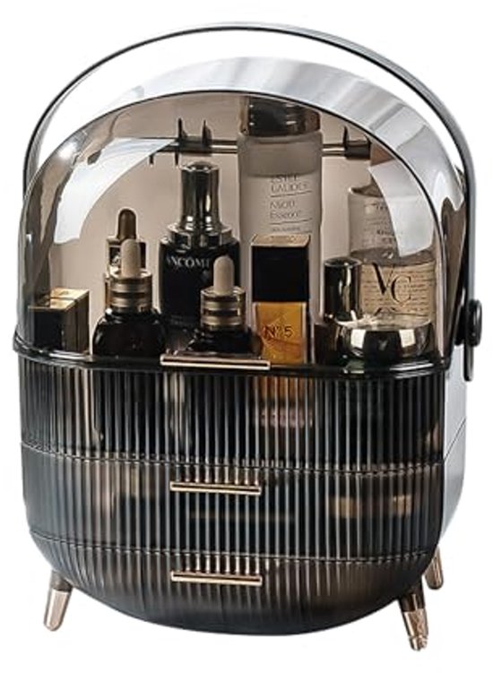 Multifunctionele organizer, multifunctionele organizer, stapelbaar, opbergmand, kunststof, bureau-organizer met handvat, voor make-up, badkamer, kantoor Multifunctionele organizer, multifunctionele organizer, stapelbaar, opbergmand, kunststof, bureau-organizer met handvat, voor make-up, badkamer, kantoor