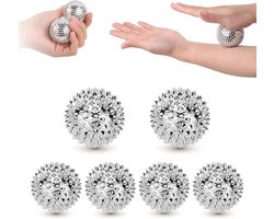 Massagebal Egel - 6 Stuks - Fitnessbal - Myofasciale Bal - Triggerpoint Massage Bal - Ronde Massagebal Voor Hand, Voet En Rug - Voor Zelfmassage Van Verschillende Delen Van Het Lichaam - Verschillende Formaten - Met Diameter 3.2/4.7cm