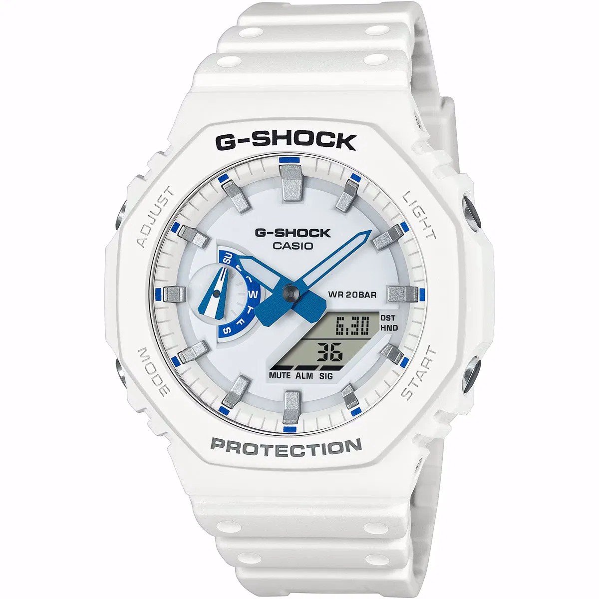 Casio G-Shock GA-2100HDS-7AER Horloge - Kunststof - Wit - Ø 45 mm
