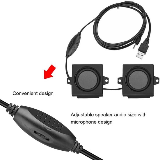 MEIRIYFA Computerluidspreker voor desktop, pc, laptop, USB-aangedreven