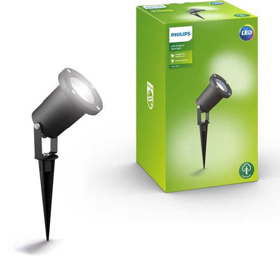 Philips Puled spike prikspot voor buiten - zwart