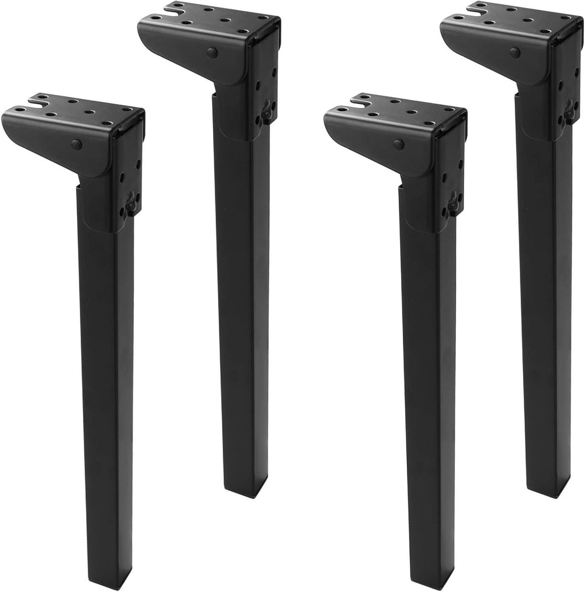 Allecto Plus - Opvouwbare Tafelpoten 30 cm Zwart IJzer 90 Graden voor Tafel Bed Bank Laptopkast - Set van 4 stuks