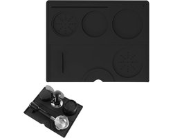 Grote Koffie Tamper Mat - Siliconen Barista Mat 25X20Cm - Bescherming voor Werkblad & Accessoires