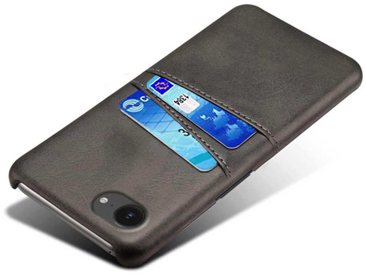 Backcover met Opbergvakjes + PMMA Screenprotector voor iPhone 16e _ Zwart