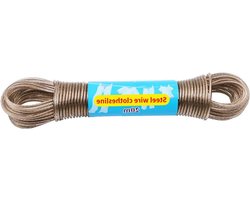 Wassen Lijn Touw 20 m Sterke Stalen Core Wasserij Kleding Lijnen Coating Roestbestendig en Weerbestendig String Lijn voor Outdoor Tuin Airer