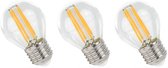 Ampoule LED Spectrum E27 4W 230V - 500 Lumen - Blanc chaud 2700K - Lumière chaleureuse - Économe en énergie - 3 pièces