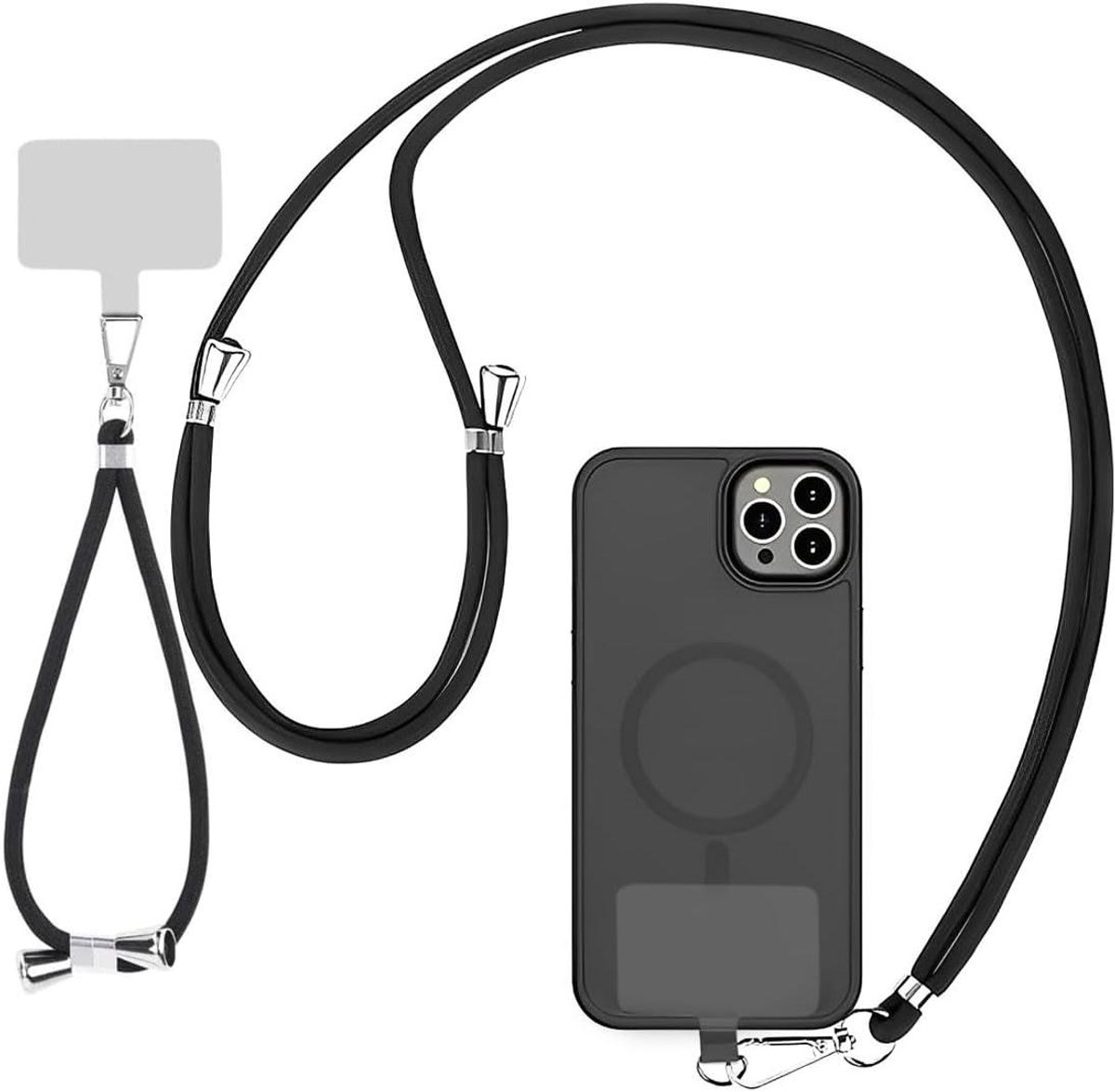 Allecto Plus - Set van 2 telefoonsnoeren met universele patches | Telefoonsnoeren voor standaard telefoonhoesjes | Handige mobiele telefoonstraps | 2 zoekwoorden: telefoonhoesjes, telefoonstraps