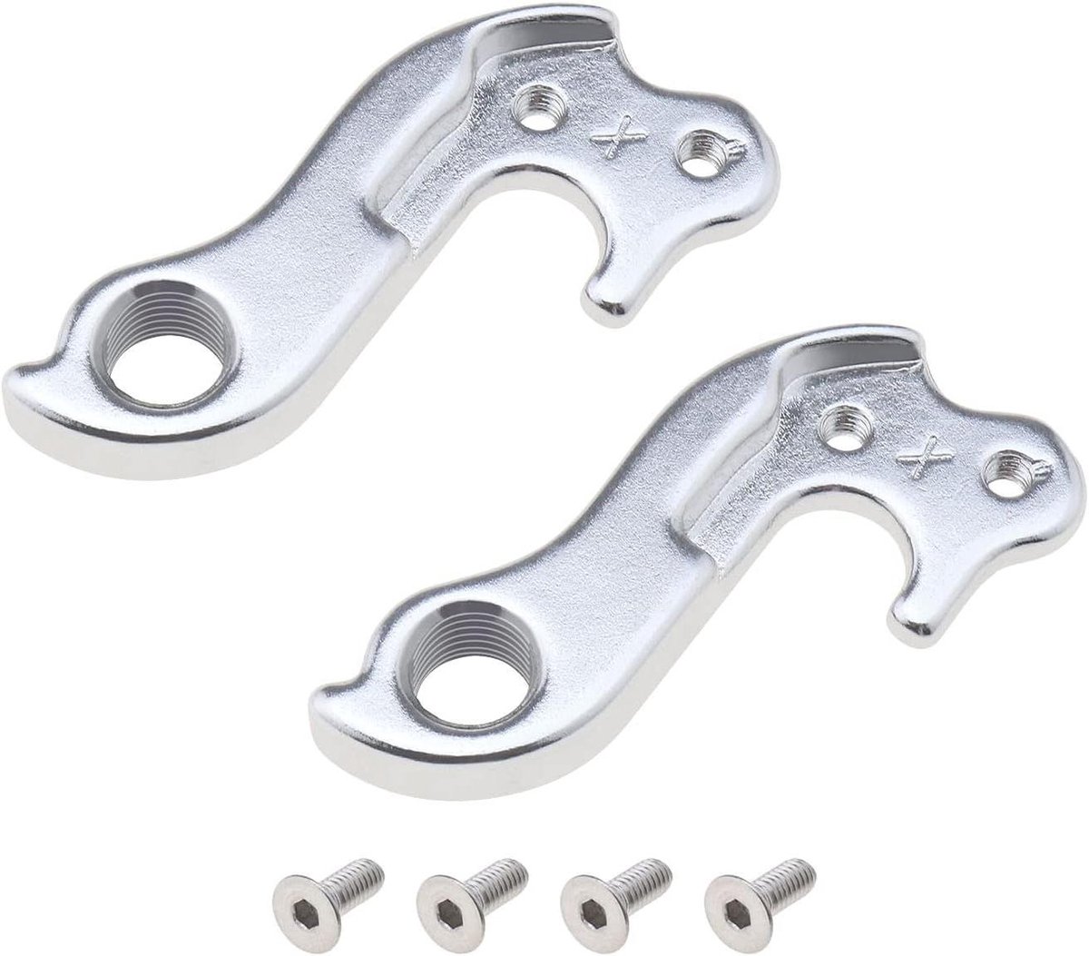 Allecto Plus - Achterderailleur Ophangbeugel Set van 2 - Aluminium - Zilver - Fietsuitrusting voor Mountainbikecycli
