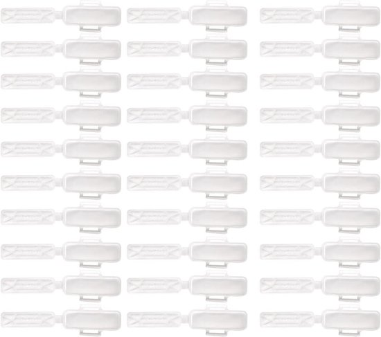 RXKFIGX 50 stuks transparante kabellabels en 50 stuks witte