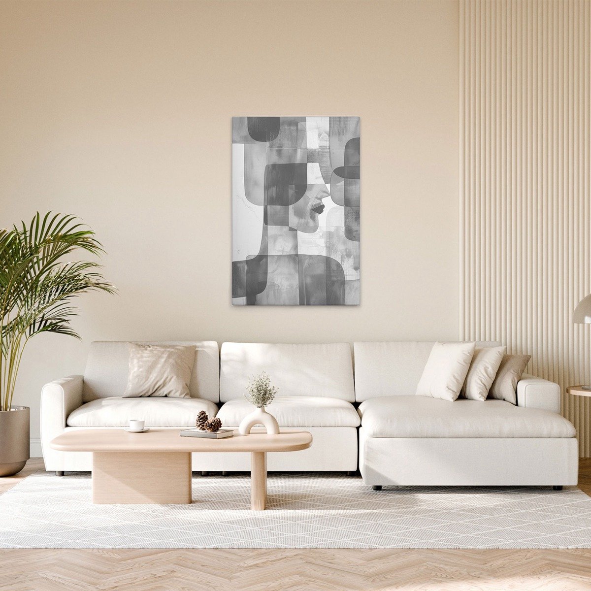 Canvas Abstract Man Grey | DD133191