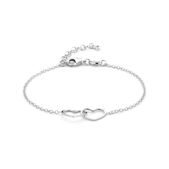 GLAMS - Bracelet Coeur 1,2 mm 16 + 3 cm - Argent