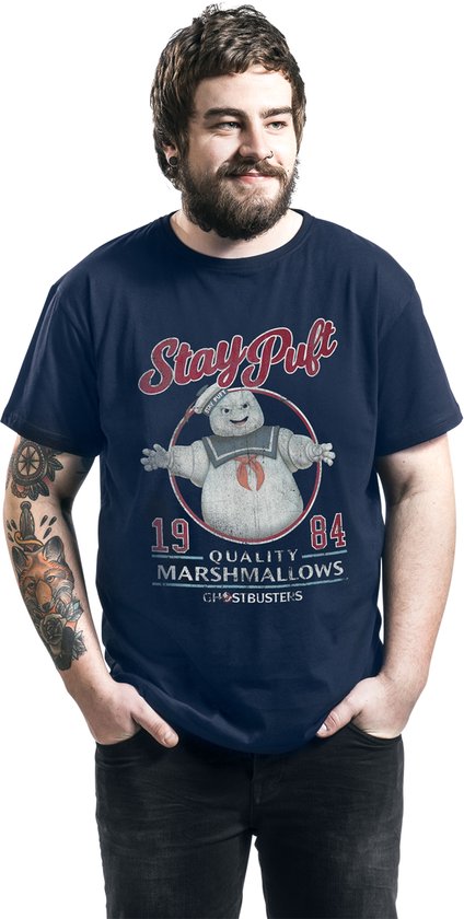 SOS Fantômes - T-shirt Blue Marine Hommes Stay Puft - XL