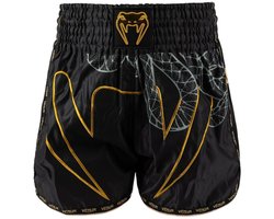 Venum Serpenti Muay Thai Shorts Zwart Zilver Goud - S