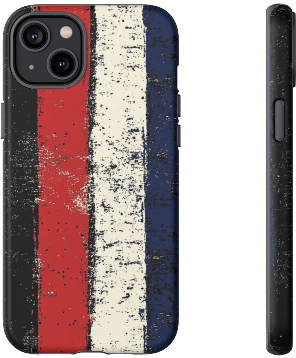 Verweerde Verticale Strepen Patroon – Telefoonhoesje Geschikt voor iPhone 14 Plus