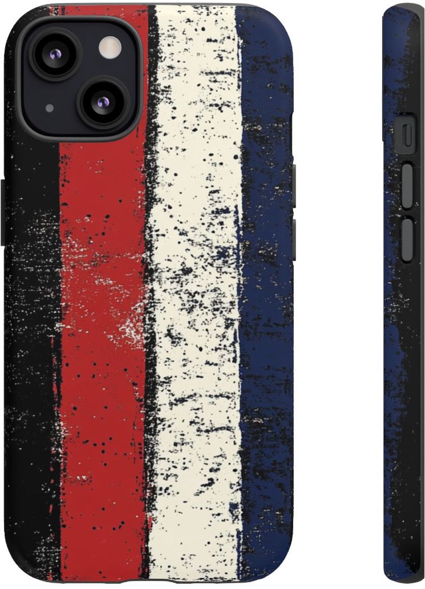 Verweerde Verticale Strepen Patroon – Telefoonhoesje Geschikt voor iPhone 13
